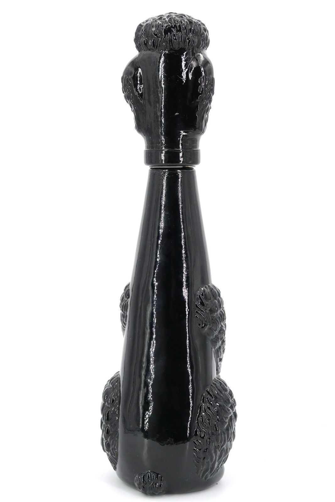 Huge Italian Black Glass Poodle Dog Decanter, 1960s / Empoli, Genie Bottle, Made In Italy photo Home Decor