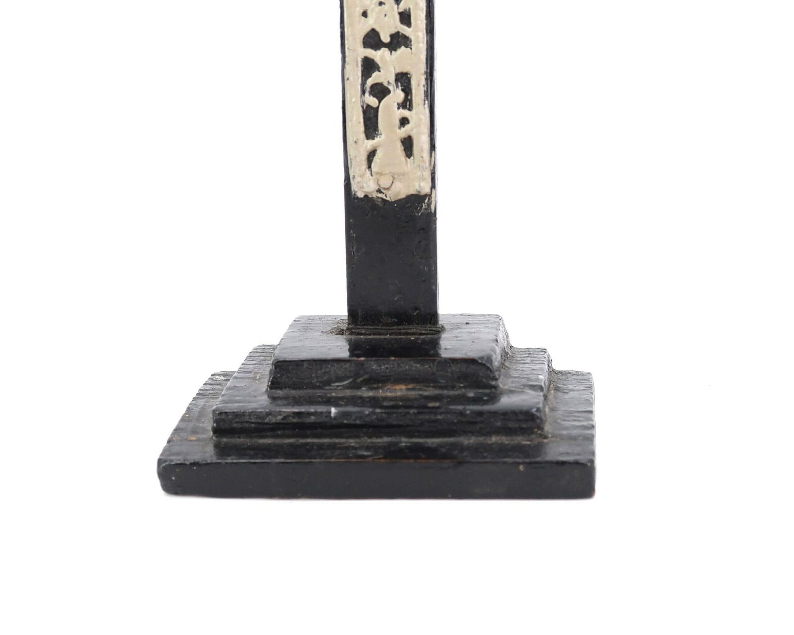 French Black And Grey Wooden Desk Crucifix, 1930s / Cross, Religion, Jesus photo 89.0