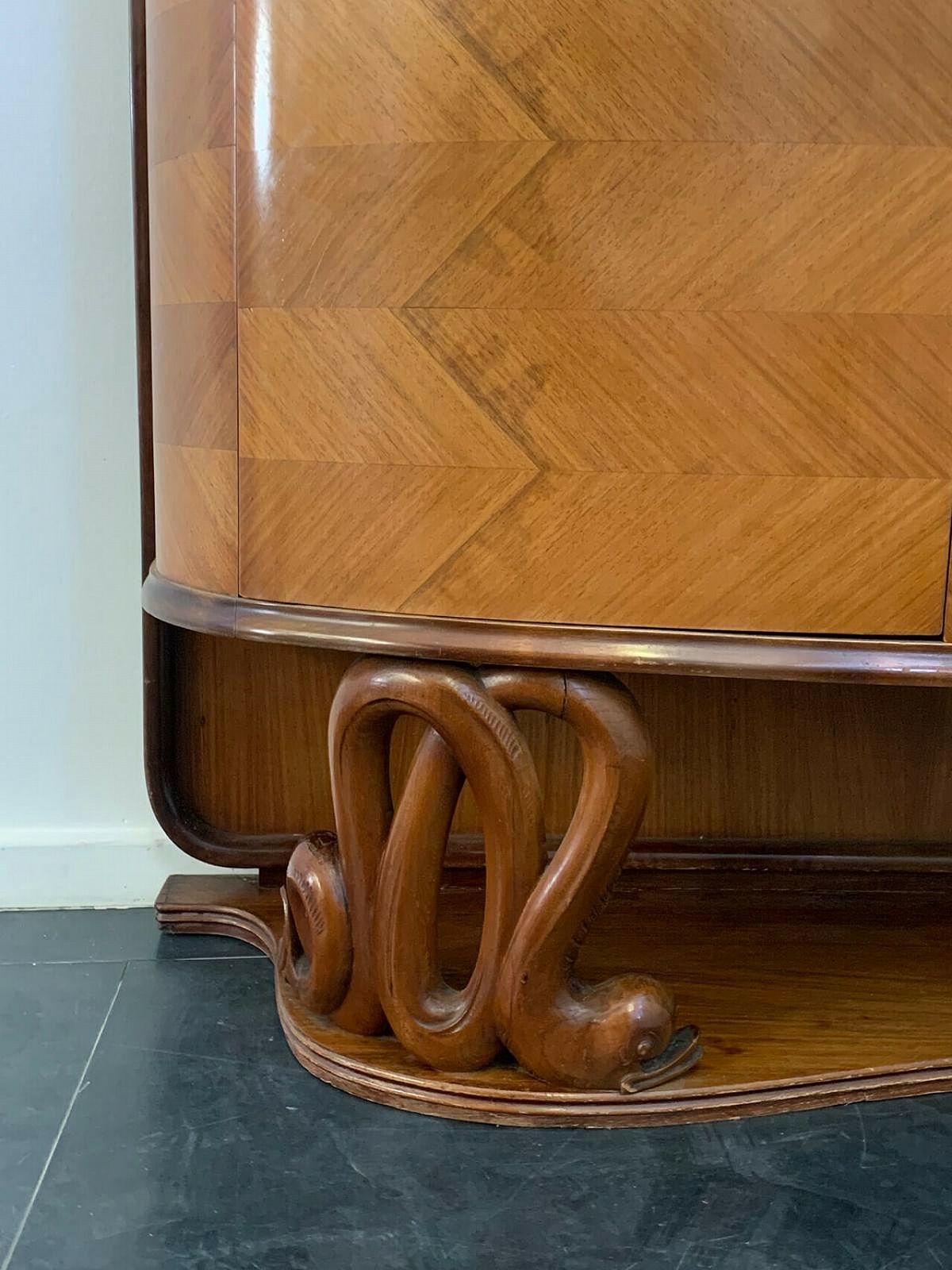 Mahogany Sideboard Veneered In Cherry Wood By Fratelli Tagliabue, 1940s photo 4758.0