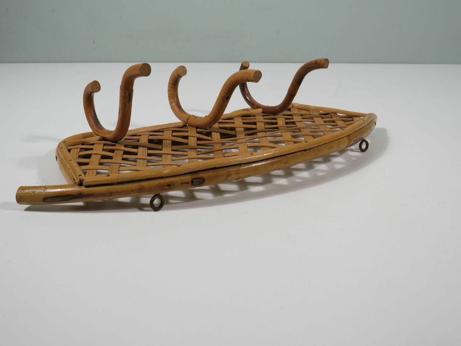 Wall Coat Rack In Bamboo, Mid Century, Italy 1960 1970 photo for sale