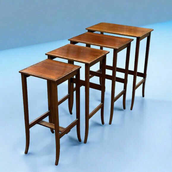 Victorian Mahogany Quartetto Nest Of Tables, Perfect Coffee / Lamp Tables photo for sale