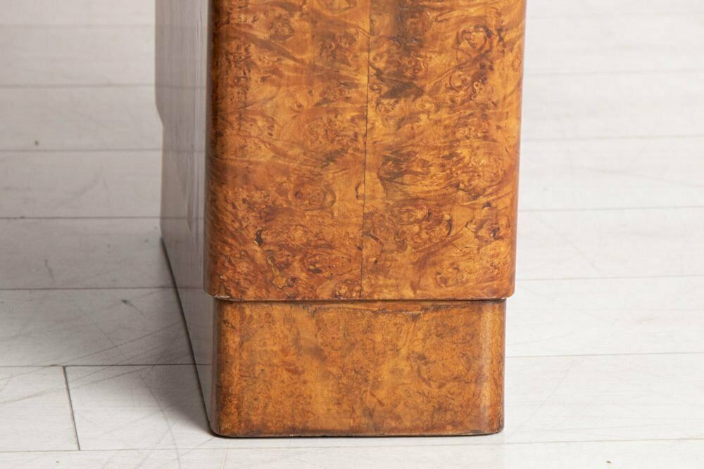 Art Deco Burr Walnut Dining Table & Six Chairs, British C.1930 photo buy