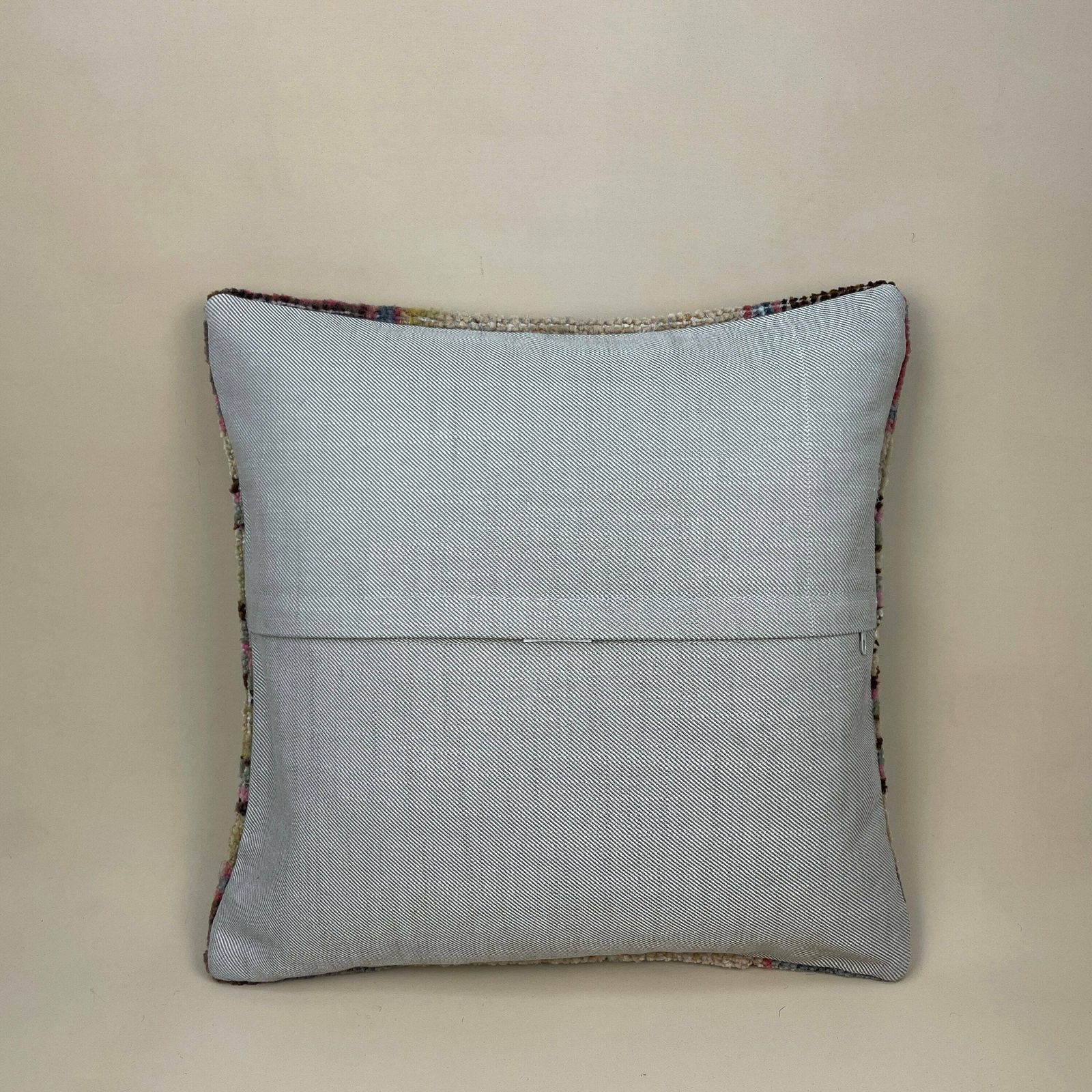 Antique Kilim Cushion Turkish Feather Filled Handwoven Patterned Beige Very Old photo Textiles