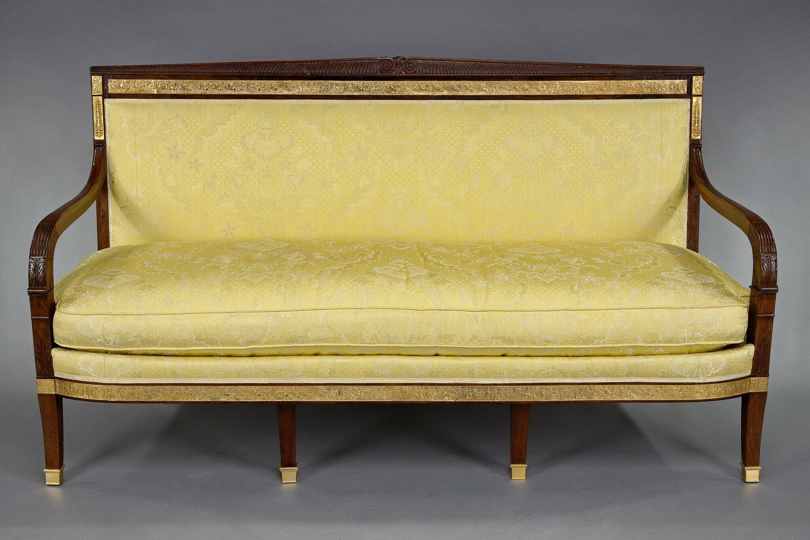 Mahogany Living Room Set With Four Armchairs, Two Bergères And A Sofa photo vintage