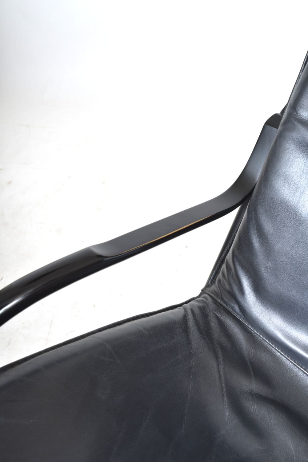 Furniture 1970s Paul Tuttle Nonna Rocking Chair For Strässle International, Switzerland Rocker Chrome Leather photo