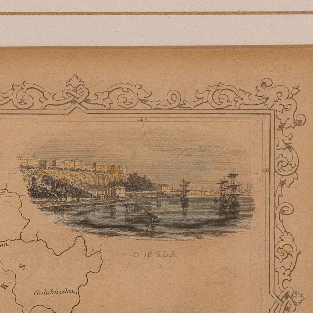 Antique Lithography Map, Black Sea, English, Framed, Cartography, Victorian photo buy