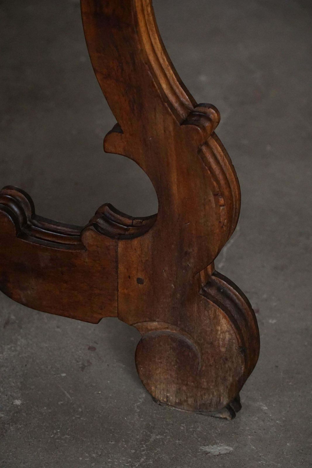 photo for sale Antique Spanish Brutalist Table In Solid Oak & Wrought Iron, 19th Century