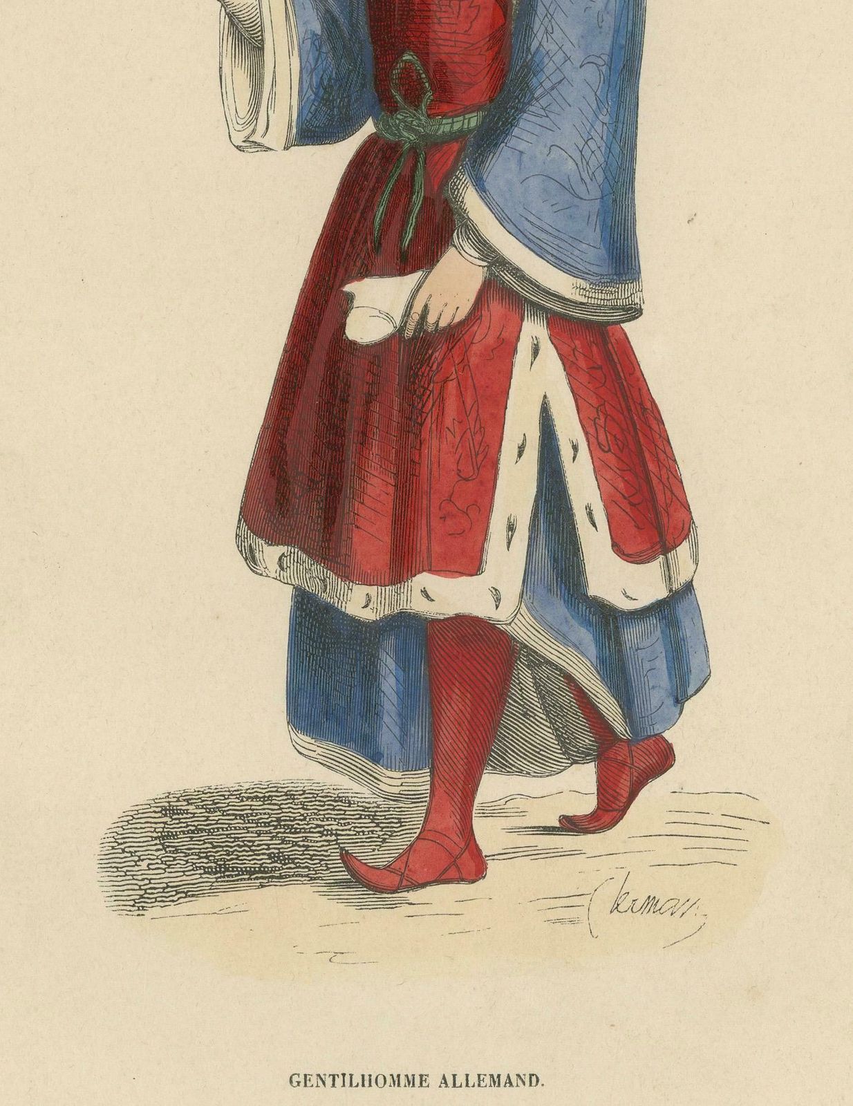 Noble Bearing: A German Gentleman In Medieval Attire, 1847 photo furniture