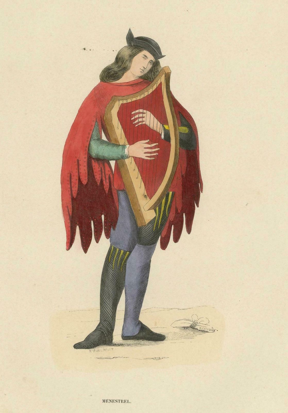 The Melancholic Minstrel: A Musical Performer's Attire, Published In 1847 photo 197.0