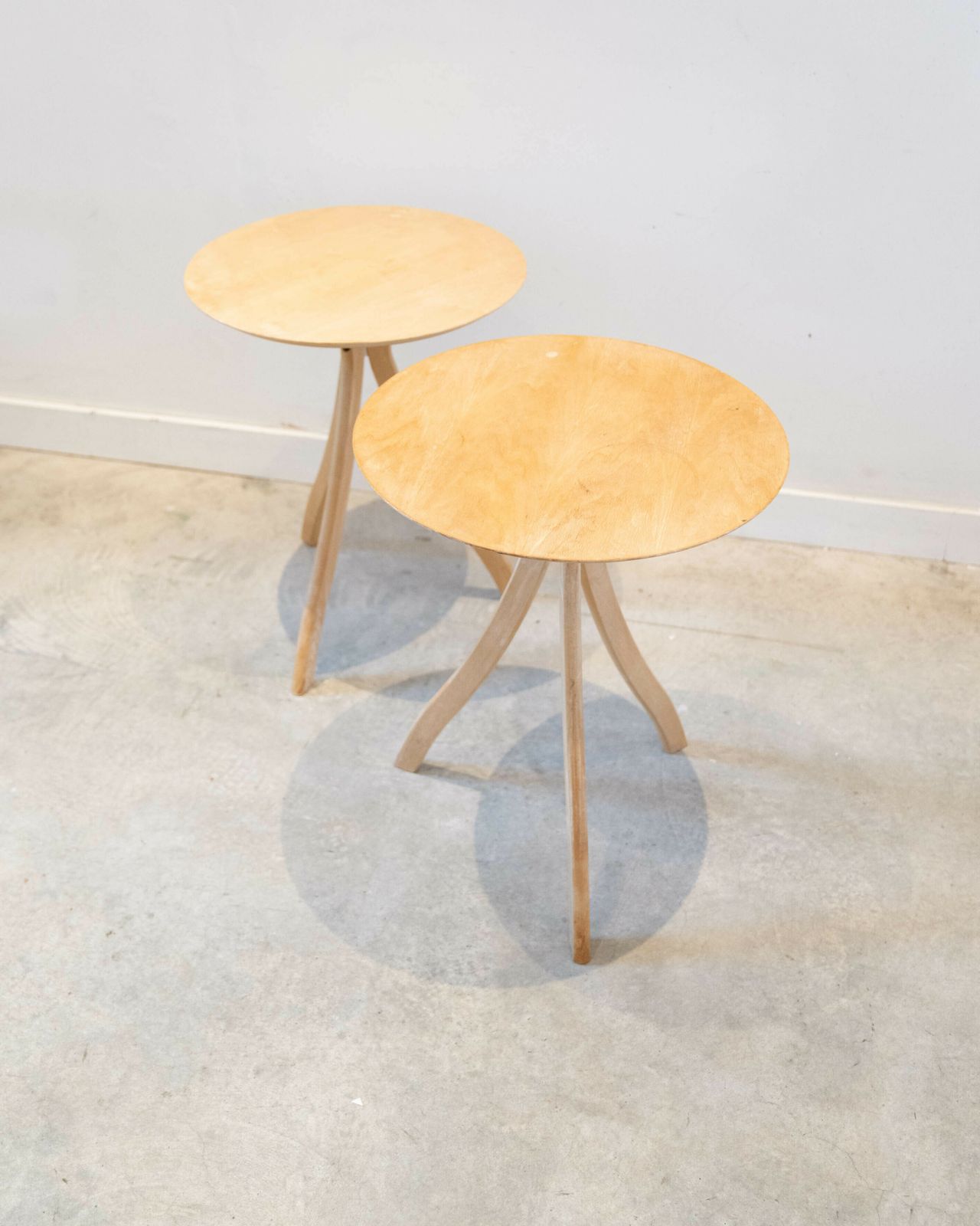 Beech Tripod Wine (Or Side) Tables By  F B J Mobler Denmark. photo Furniture