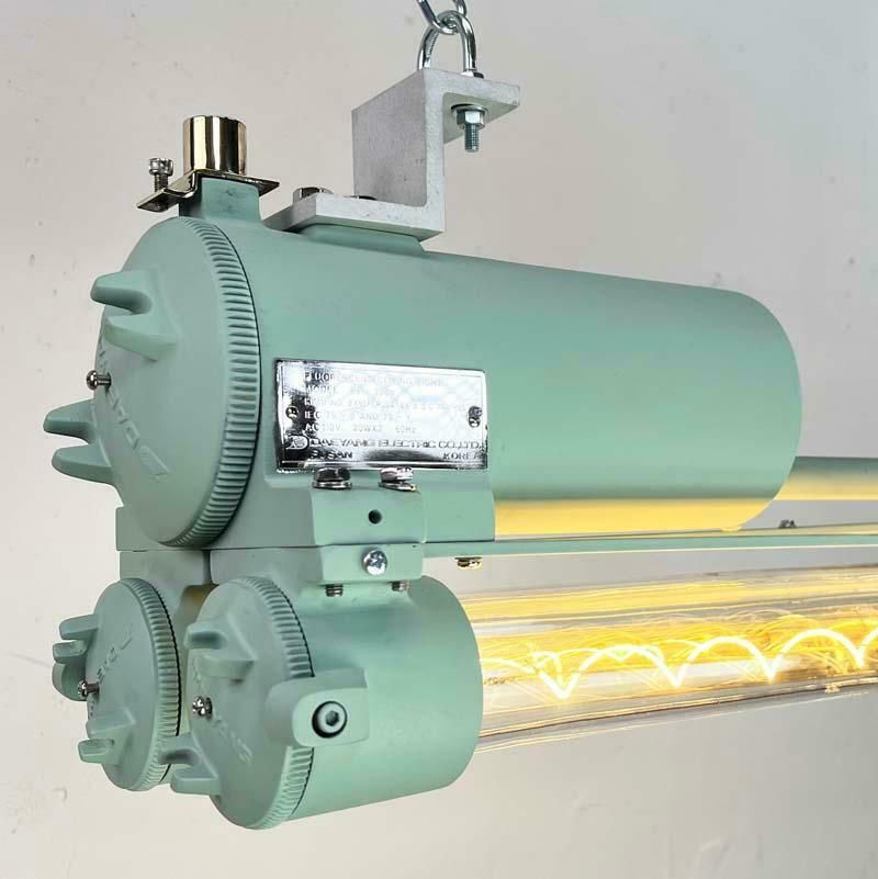 Vintage Industrial Flameproof Edison Tube Light   Aquamarine Green photo buy