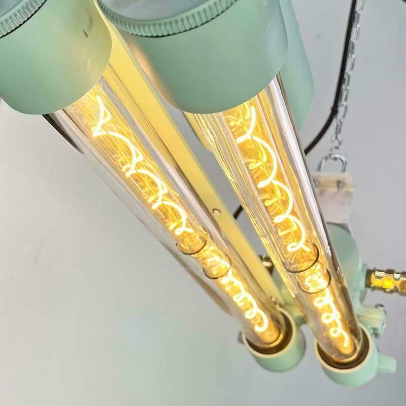 photo furniture Vintage Industrial Flameproof Edison Tube Light   Aquamarine Green