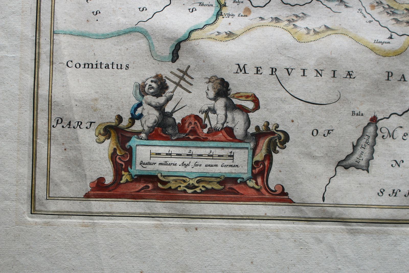 Denbigiensis Comitatus Et Comitatus Flintensis   Denbigh Et Flintshire 1646 Map Of The Welsh Counties Of Denbigh & Flintshire By Johannes Blaeu photo for sale