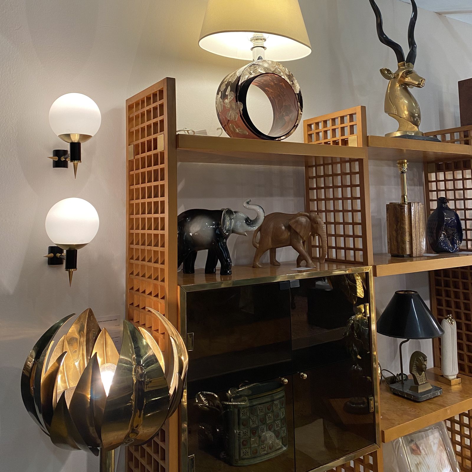 photo vintage Pair Of Maison Arlus Manner Wall Lights 1970s Original Design Vintage Sconces