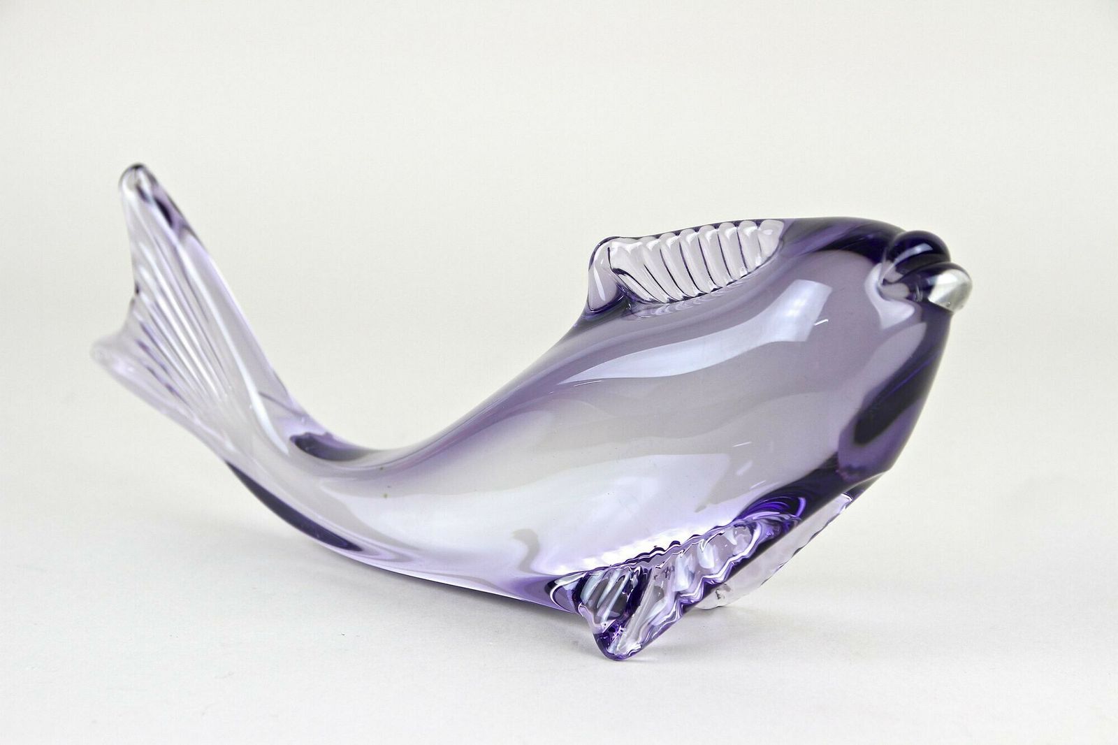 Contemporary Purple Murano Glass Fish, Italy Circa 1970 photo 475.0