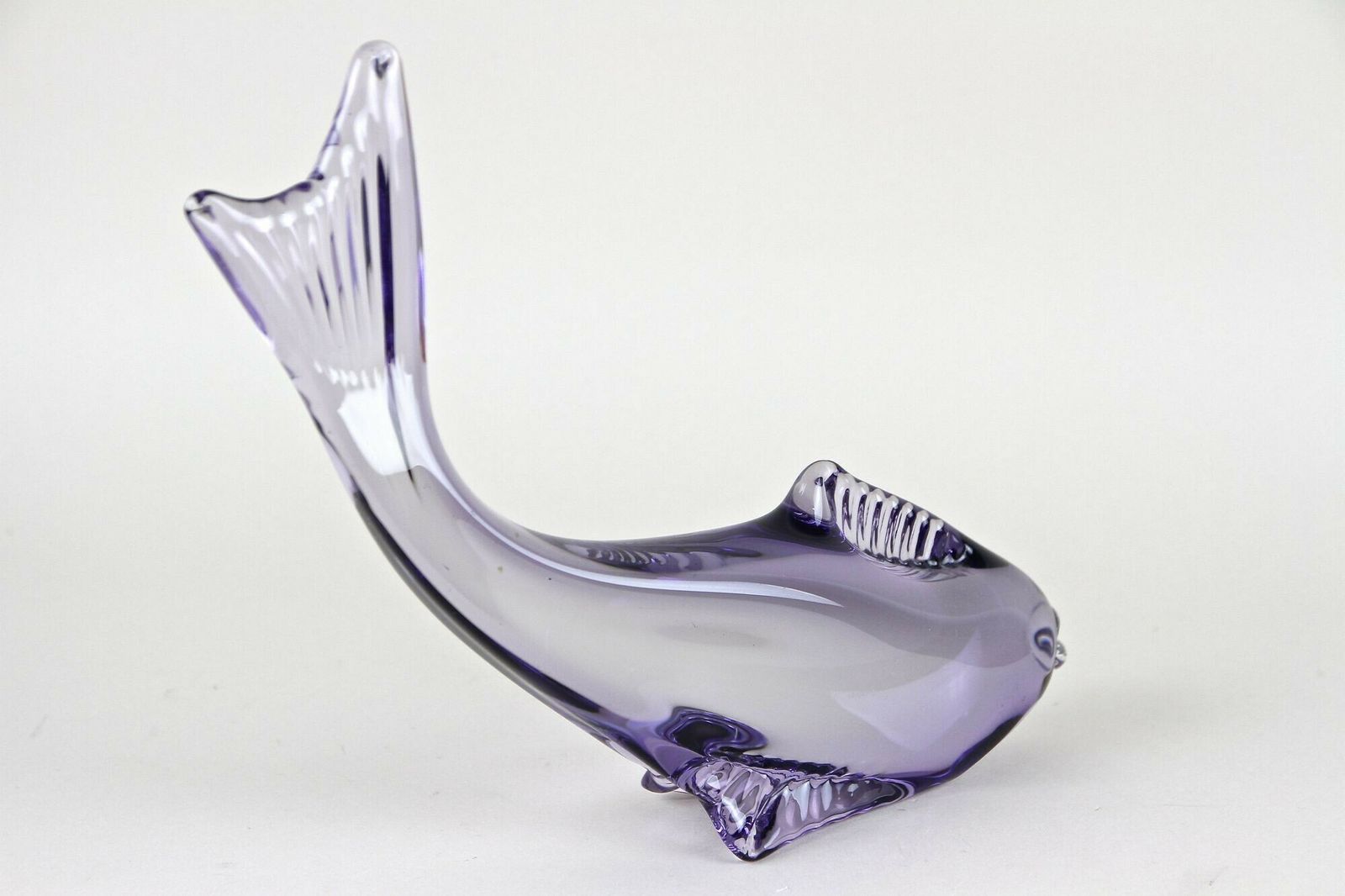 photo for sale Contemporary Purple Murano Glass Fish, Italy Circa 1970