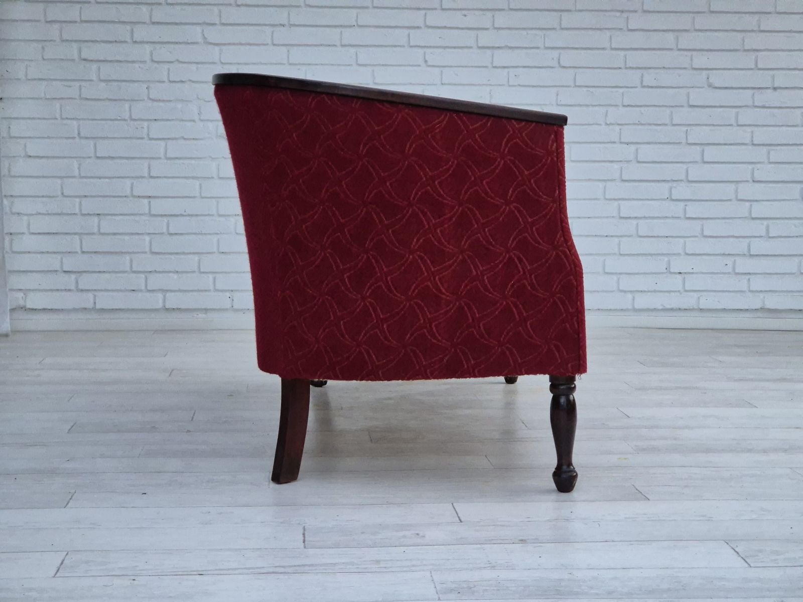 photo for sale 1950s, Danish 2 Seater Sofa, Original Very Good Condition, Ash Wood.
