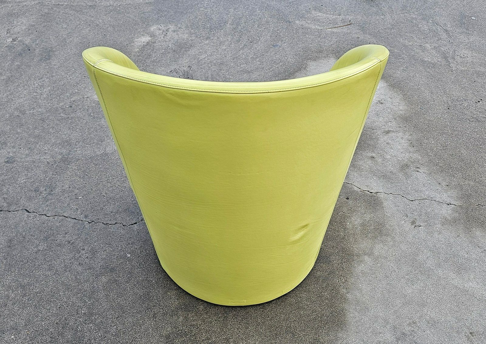 photo furniture 1 Of 5 Club Chairs Model Intervista By Poltrona Frau In Chartreuse Leather Designed By Massimo And Lella Vignelli // Made In Italy In 1989
