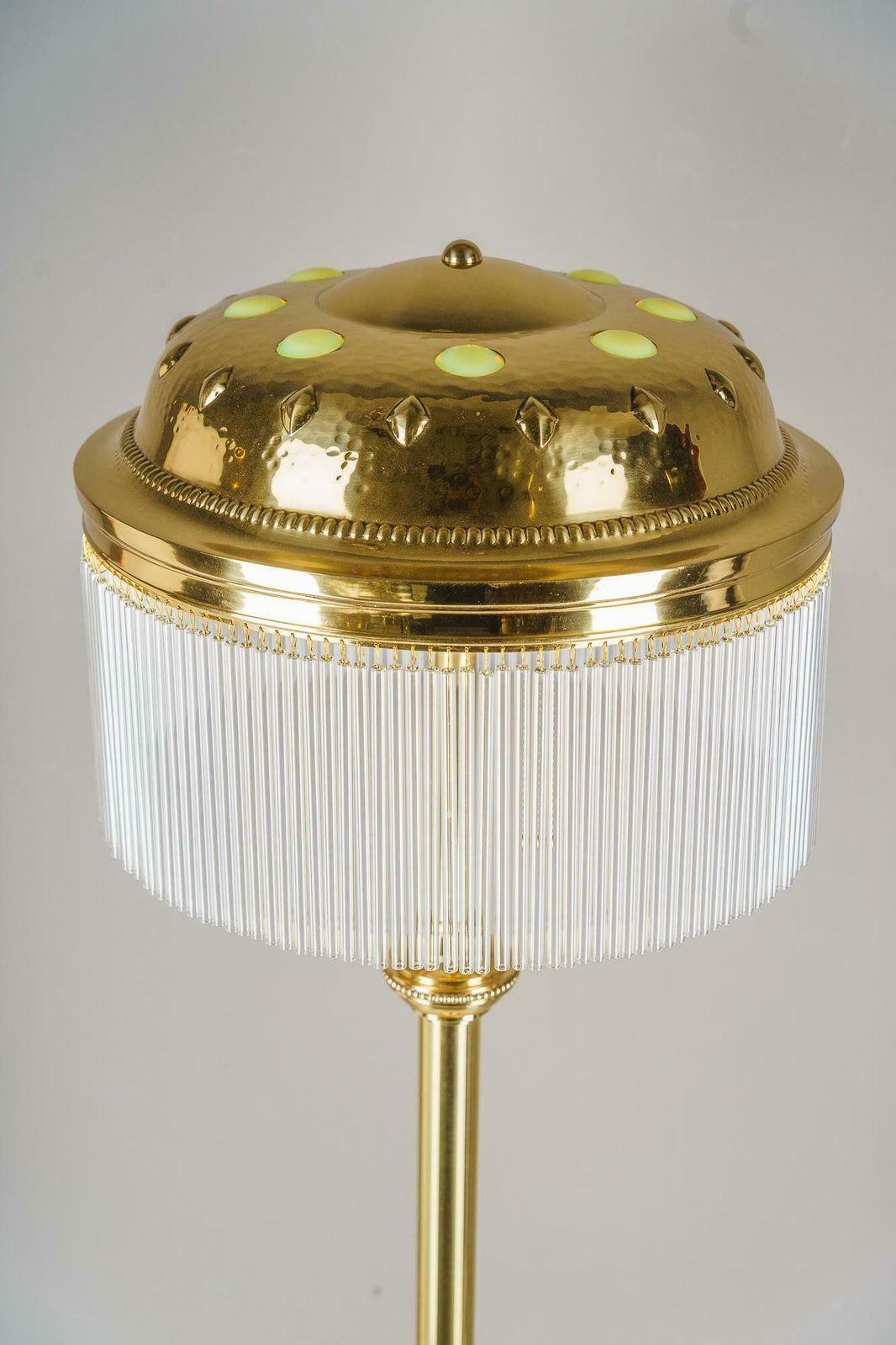 Adjustable Art Deco Floor Lamp With Opaline Glass Stones On The Shade 1920s photo Lighting