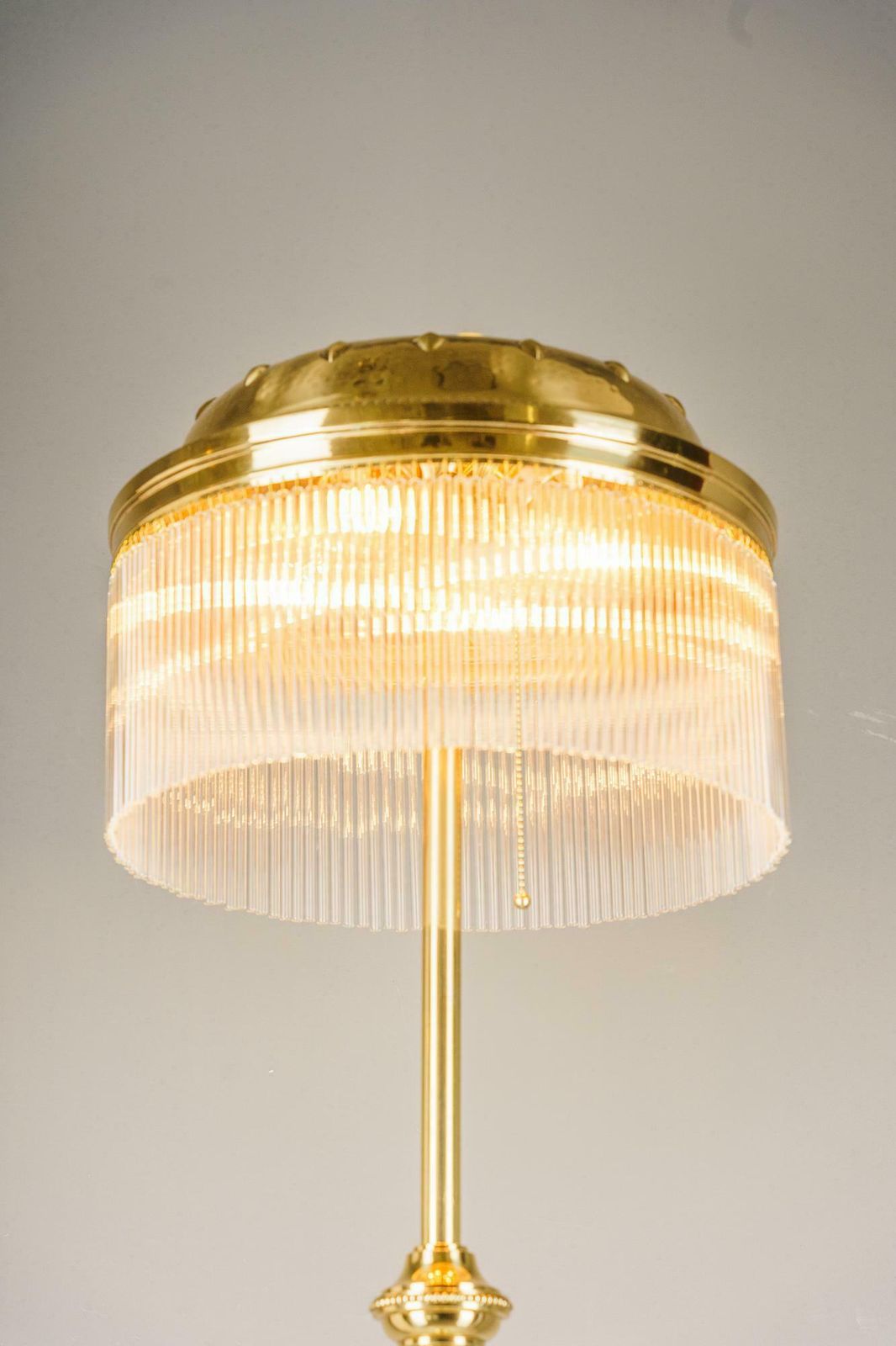 photo buy Adjustable Art Deco Floor Lamp With Opaline Glass Stones On The Shade 1920s