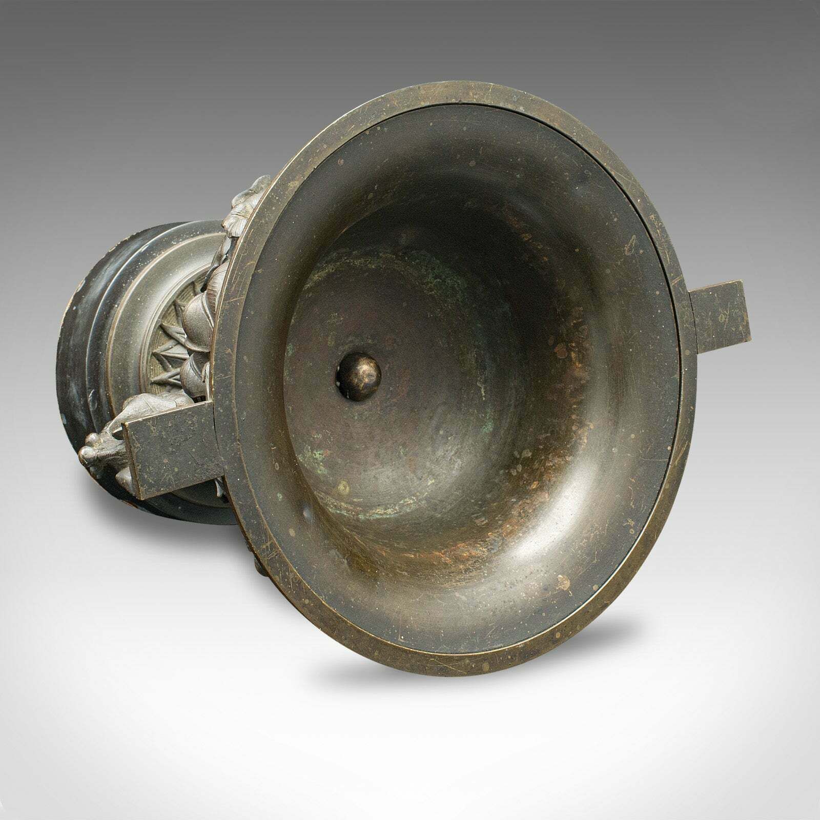 Large Pair Of Antique Drinking Cups, Italian Bronze Grand Tour Goblet, Victorian photo buy