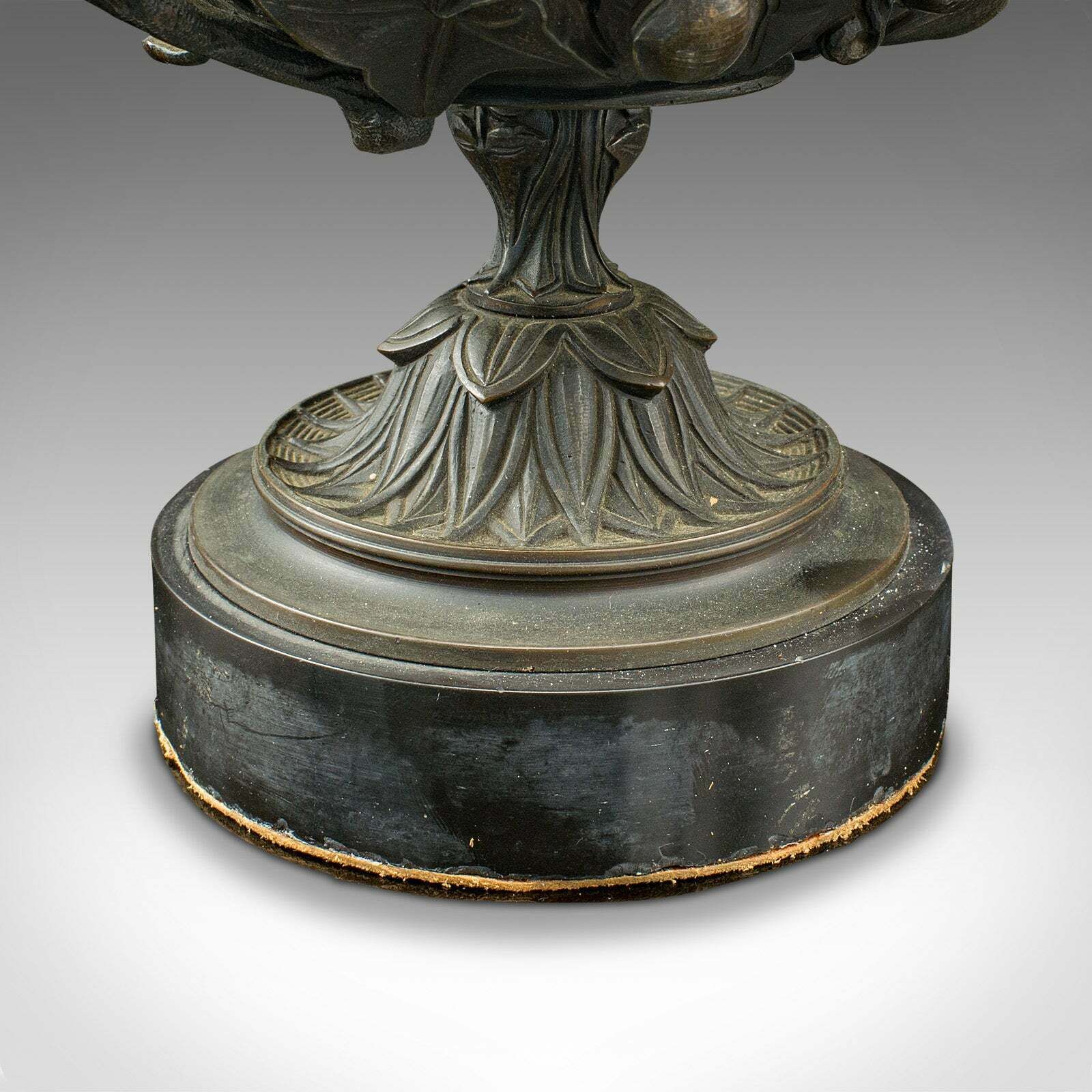 1895.0 Large Pair Of Antique Drinking Cups, Italian Bronze Grand Tour Goblet, Victorian photo