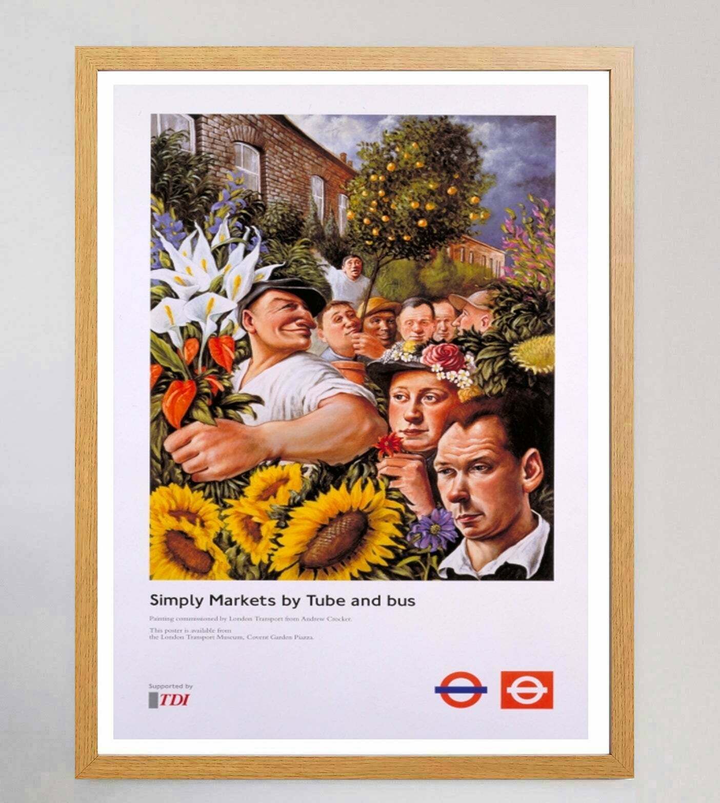 Tfl   Simply Markets By Tube And Bus Original Vintage Poster photo Art