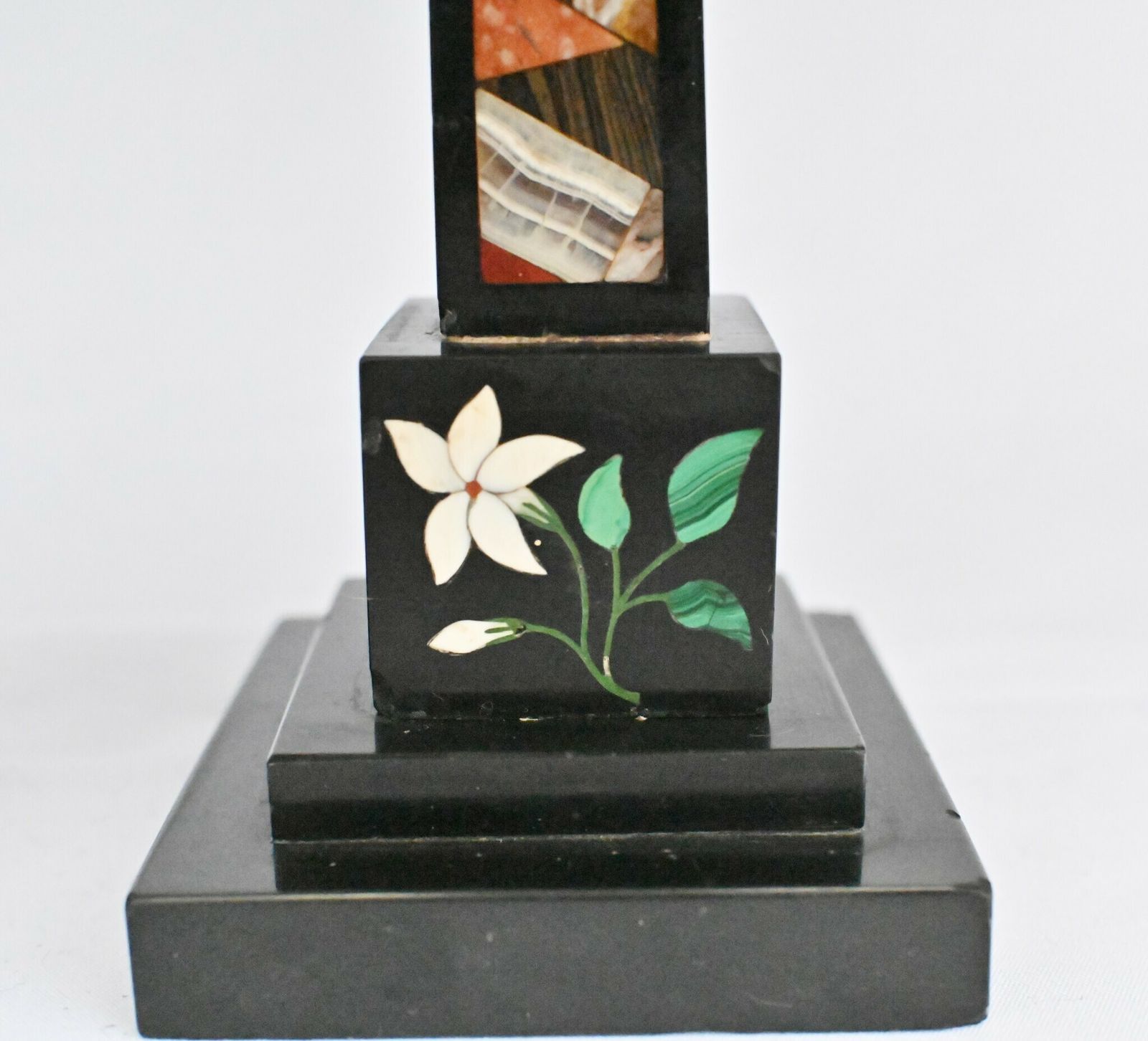photo vinterior Pair Grand Tour Obelisks Marble Pietra Dura