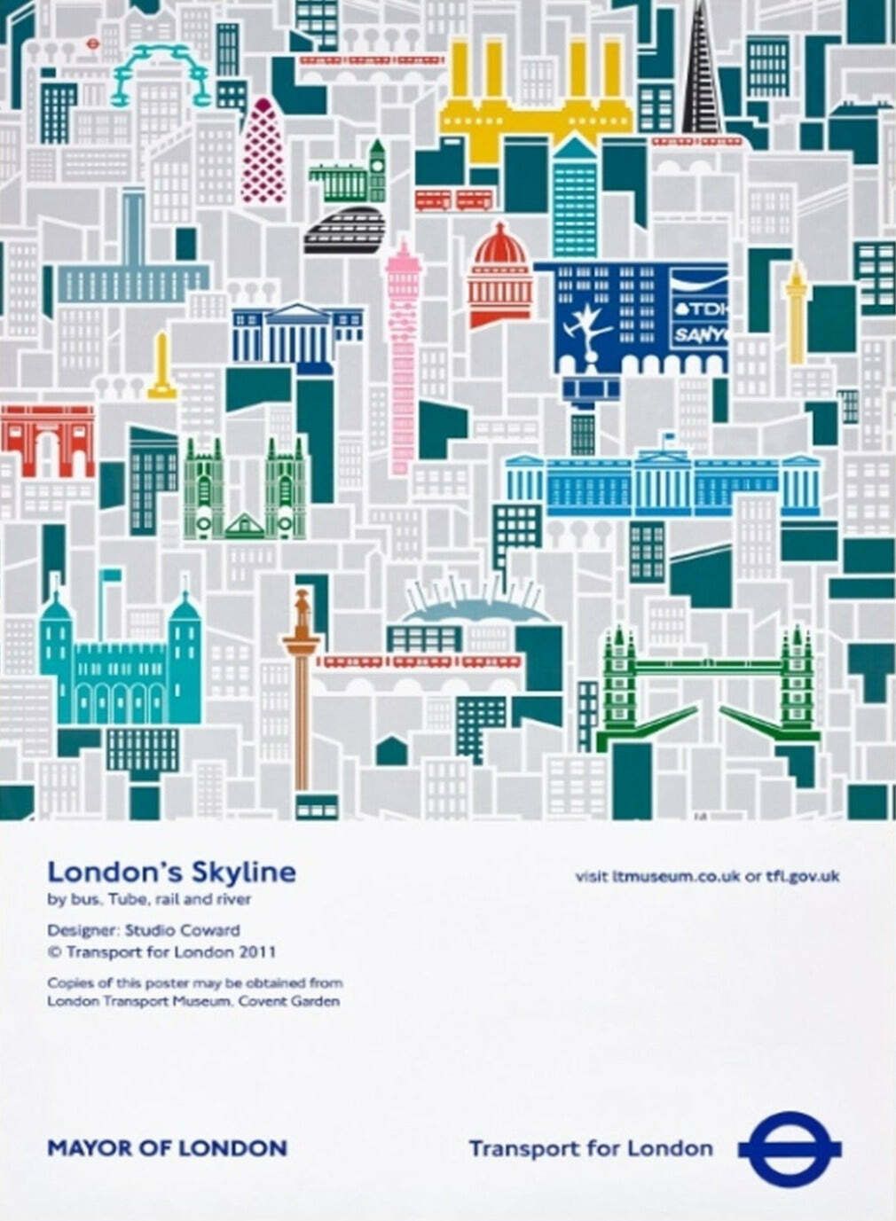 Tfl   London's Skyline Original Vintage Poster