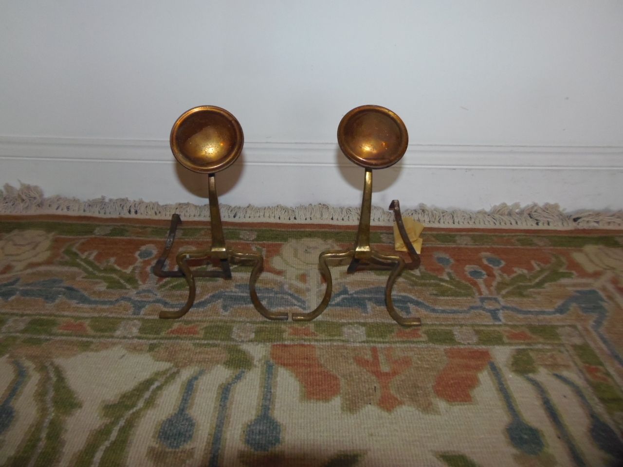 A Pair Of Arts And Crafts Brass Fire Dogs . photo furniture