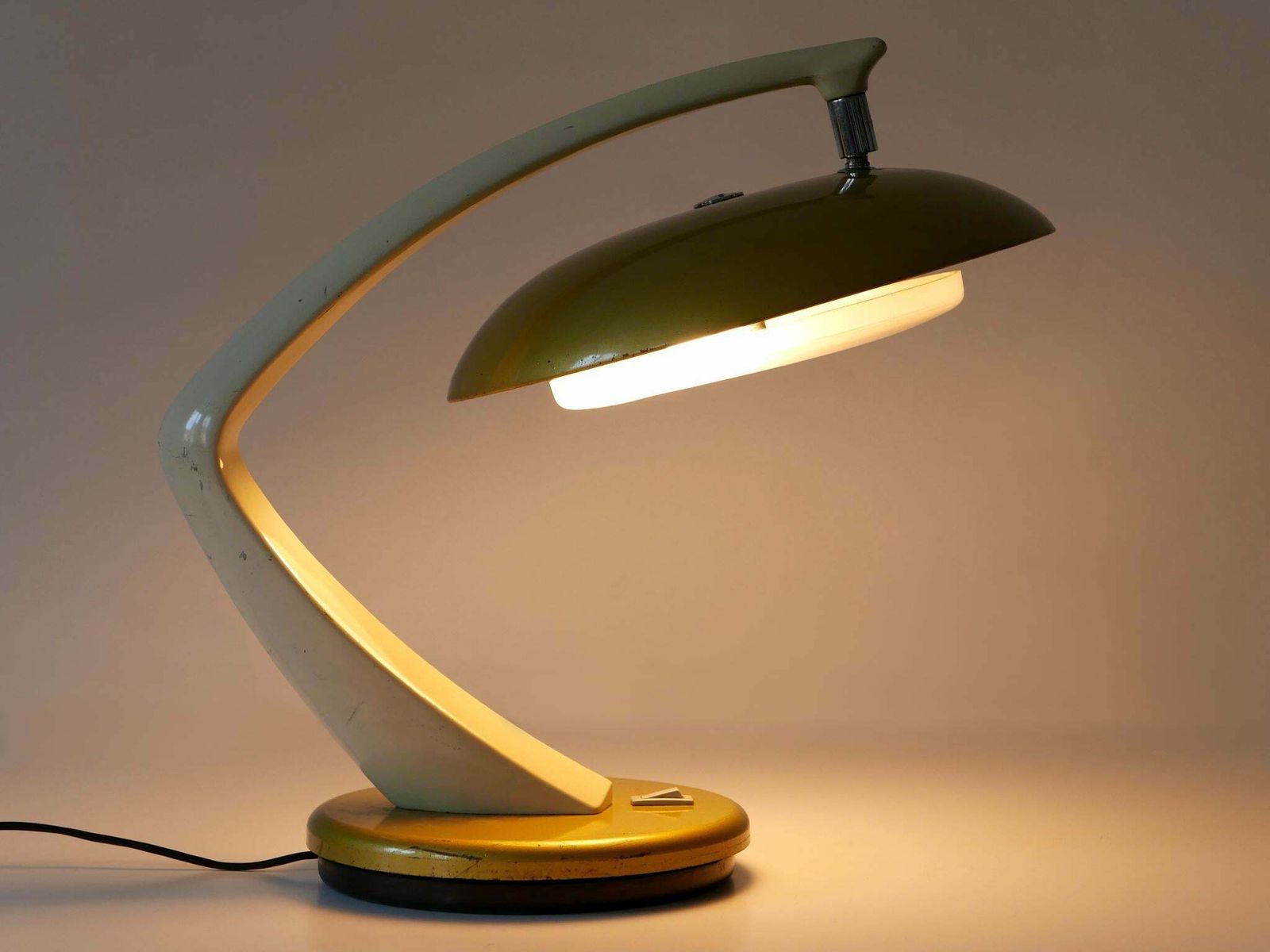 Lighting Mid Century Modern Desk Light Or Table Lamp 'Boomerang 64' By Fase Spain 1960s photo