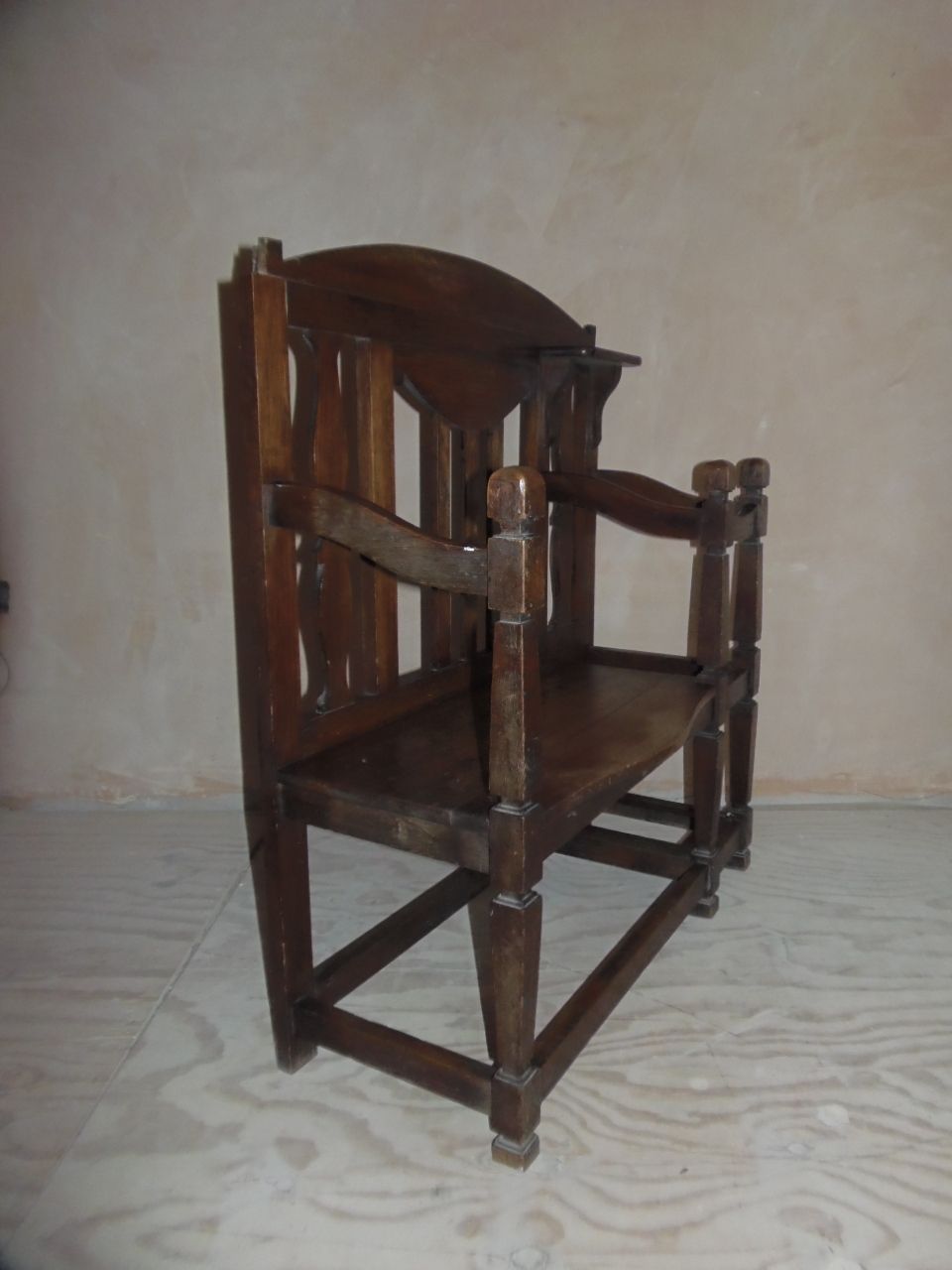 photo furniture Arts And Crafts Oak Hall Seat And Stand .