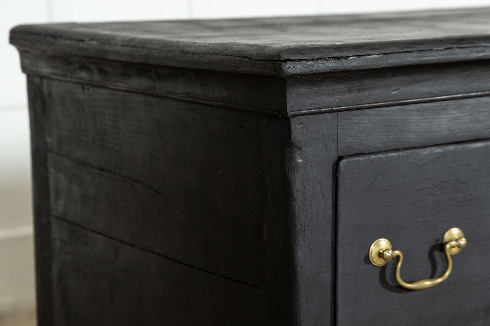 Furniture Large 19thc Grain Ebonised English Oak Dresser Base photo
