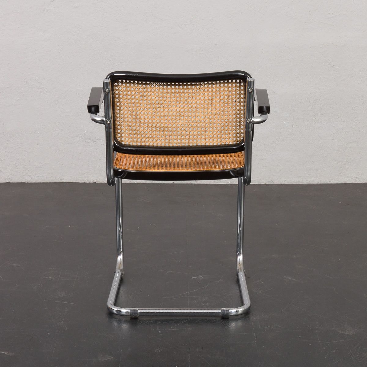Marcel Breuer Italian Cesca Chair With Armrests By Knoll, 1960 70s photo vinterior