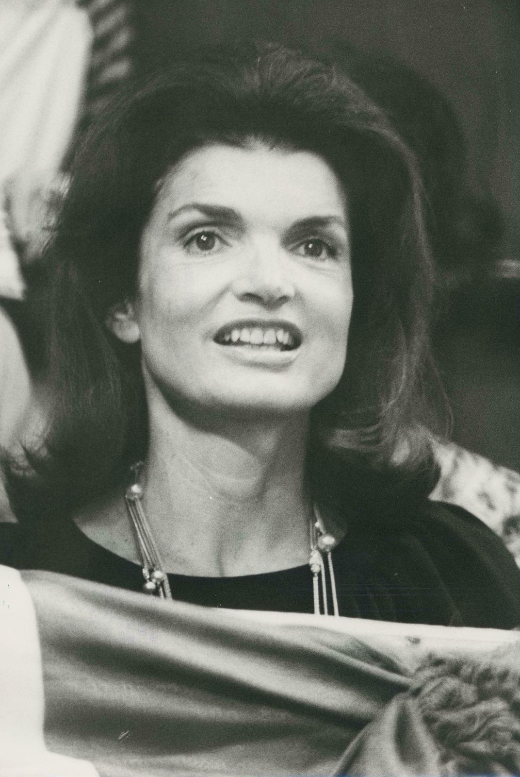 Göksin Sipahioglu Jackie Kennedy At Madison Square Garden, Black And White Photography, Ca. 1970s