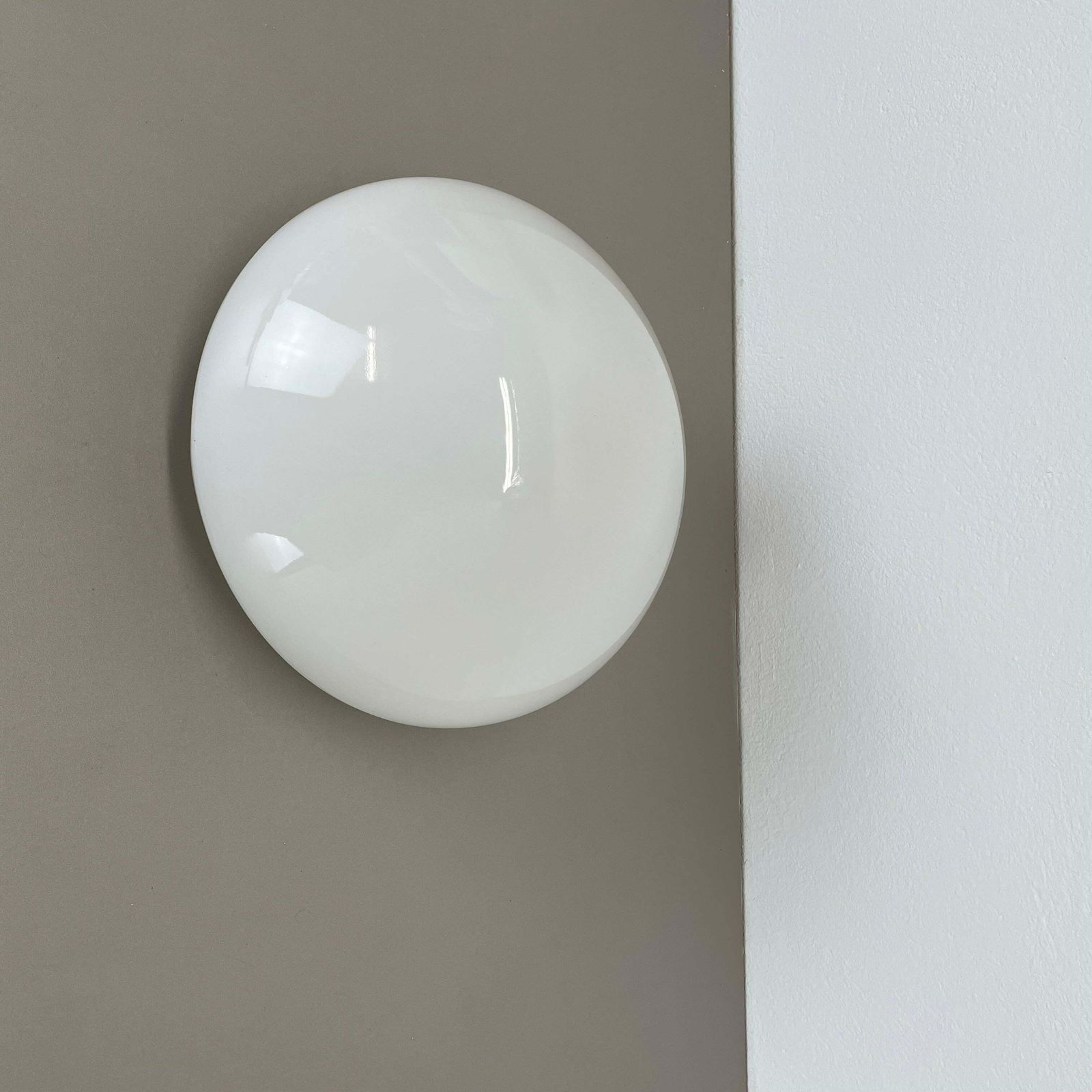30cm Glass Ceiling Wall Light "Wv339" By Wilhelm Wagenfeld Lindner Germany, 1960 photo for sale