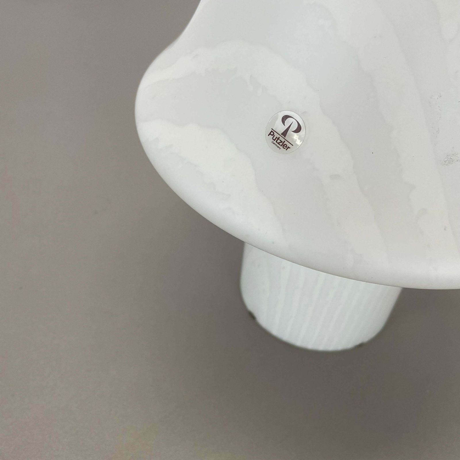 Original Glass Mushroom Zebrano Desk Light By Peill & Putzler Germany 1970s No2 photo 566.0