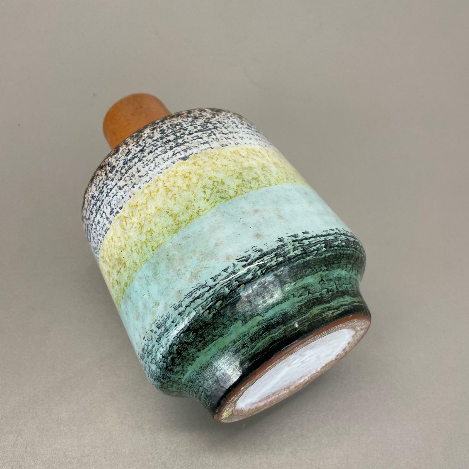 photo vintage Rare Multicolor Fat Lava Ceramic Vase Veb Haldensleben, Gdr Germany, 1970s