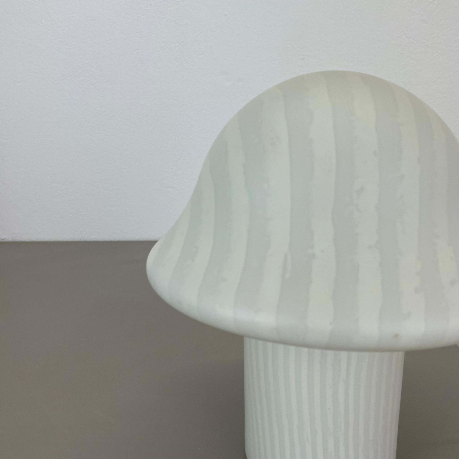 Original Glass Mushroom Zebrano Desk Light By Peill & Putzler, Germany, 1970s photo vinterior