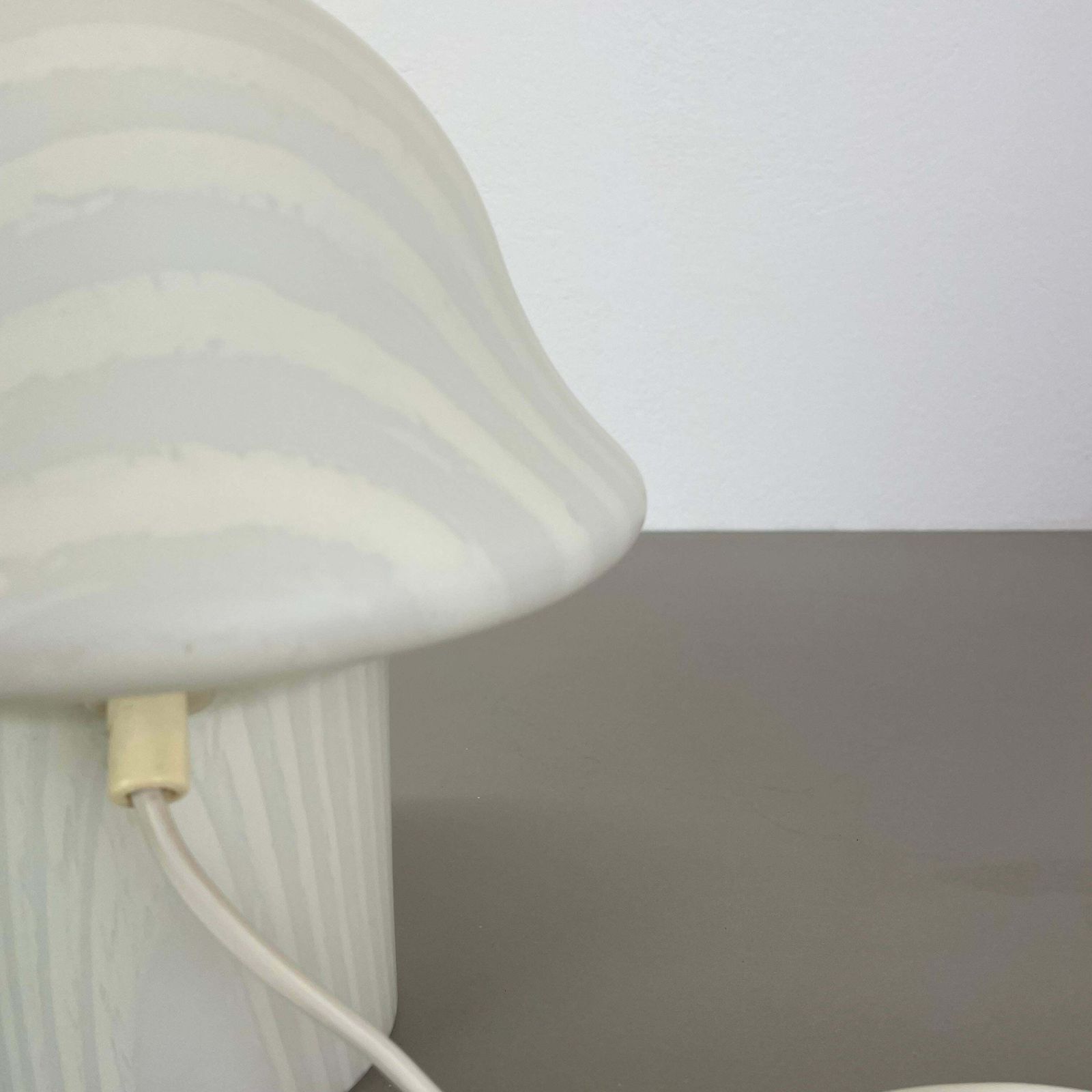 photo vinterior Original Glass Mushroom Zebrano Desk Light By Peill & Putzler, Germany, 1970s