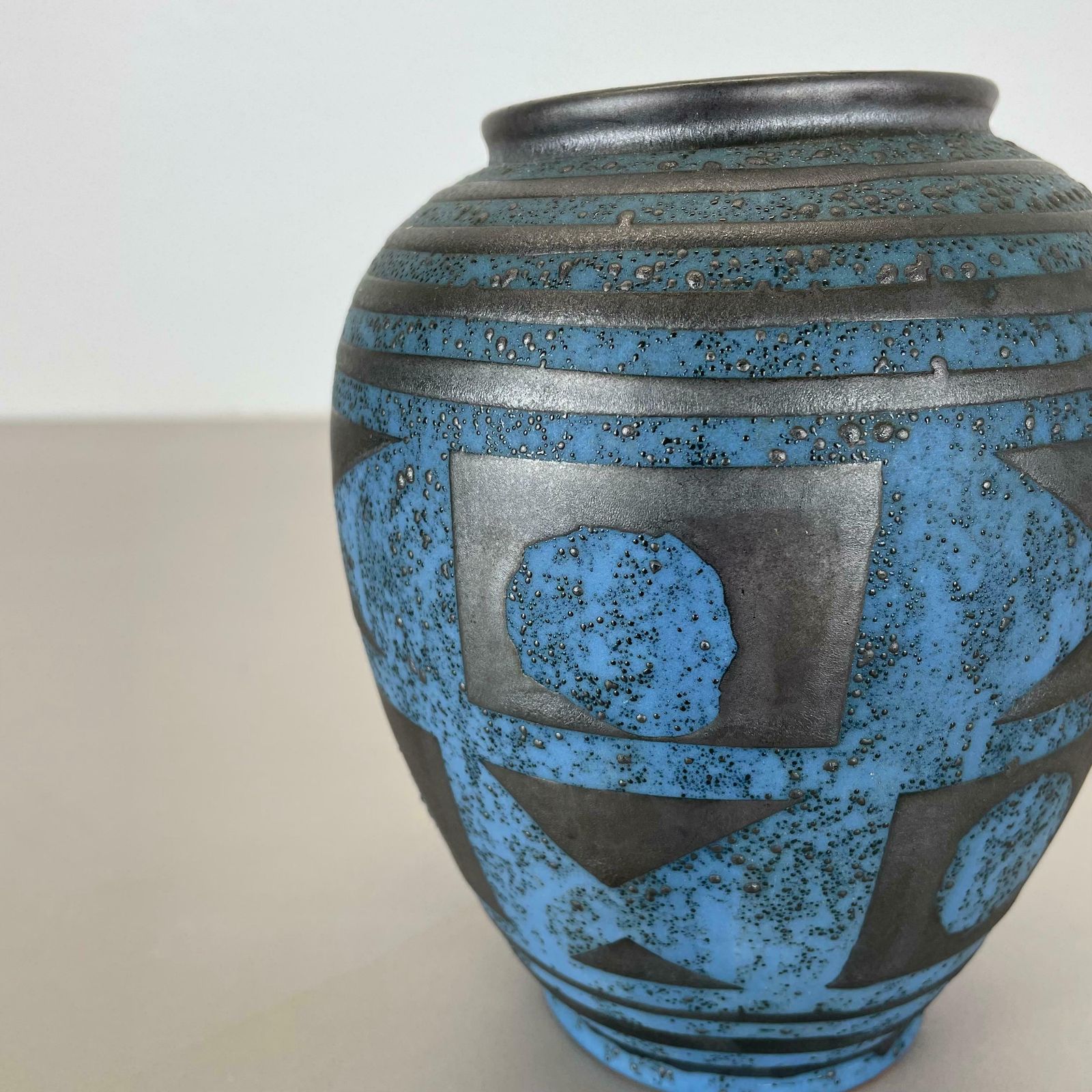 340.0 Fat Lava Ceramic "Ankara" Vase By Heinz Siery Carstens Tönnieshof, Germany 1960s photo