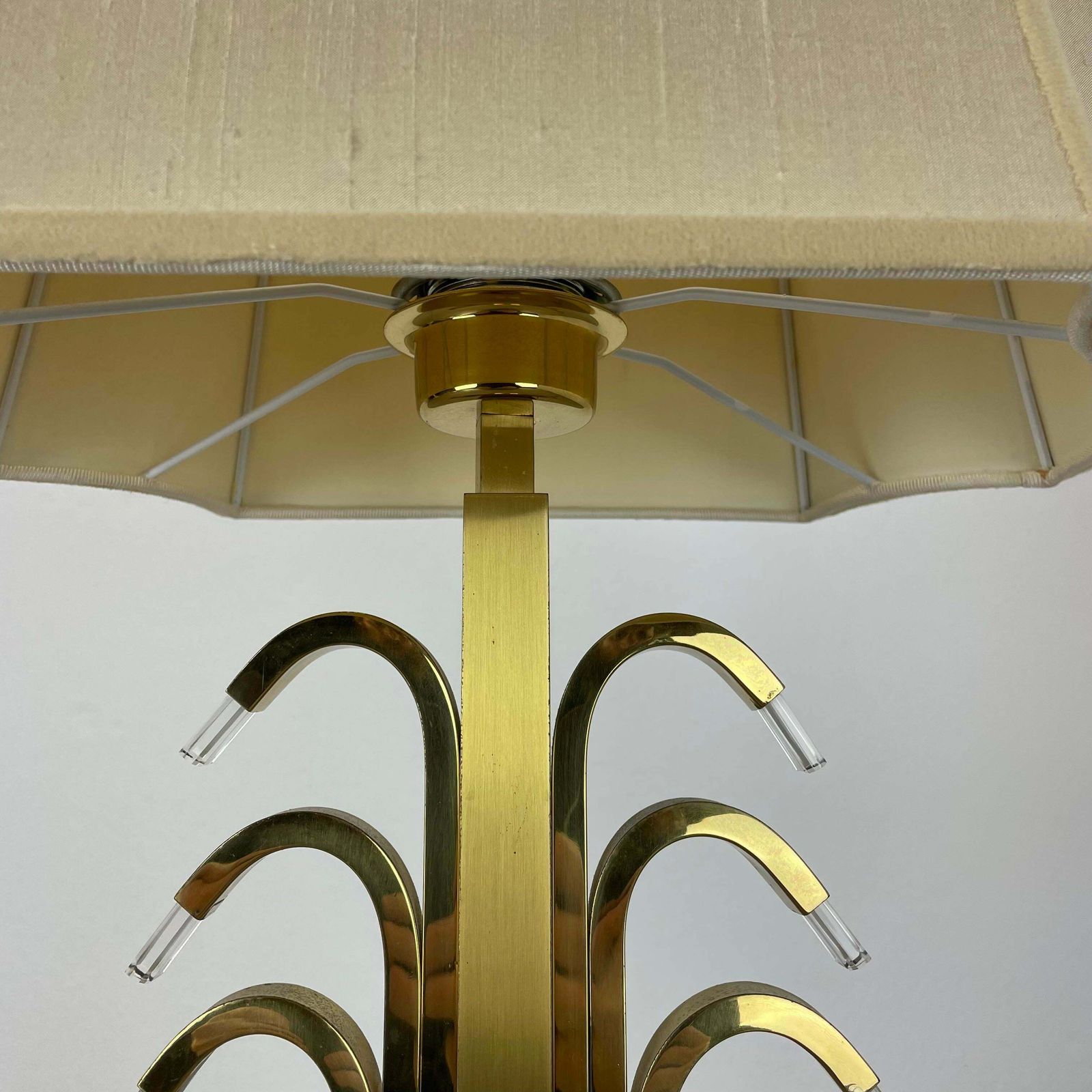 photo for sale Hollywood Regency Style Brass And Acryl Table Light By Wkr Lights, Germany 1970s