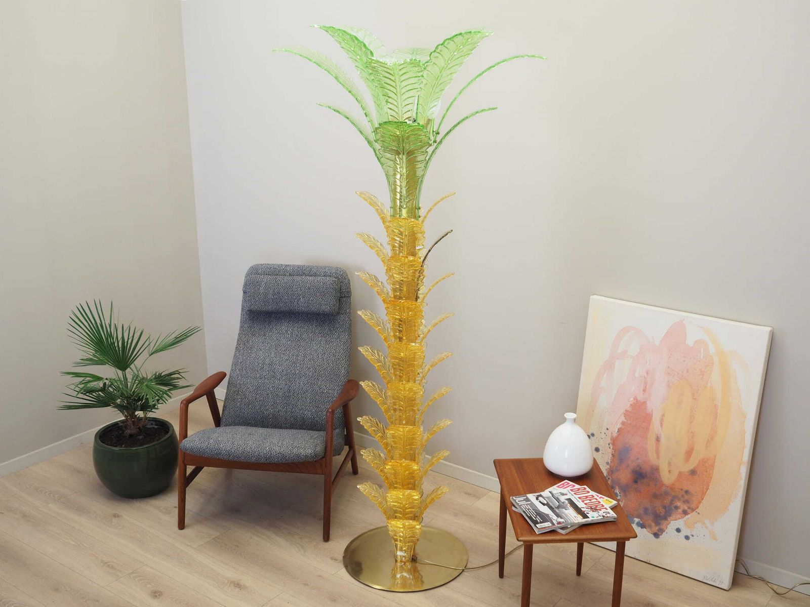 photo furniture Palma Lamp, Murano Glas, Italiaans Design, Jaren 1970, Productie: Italië
