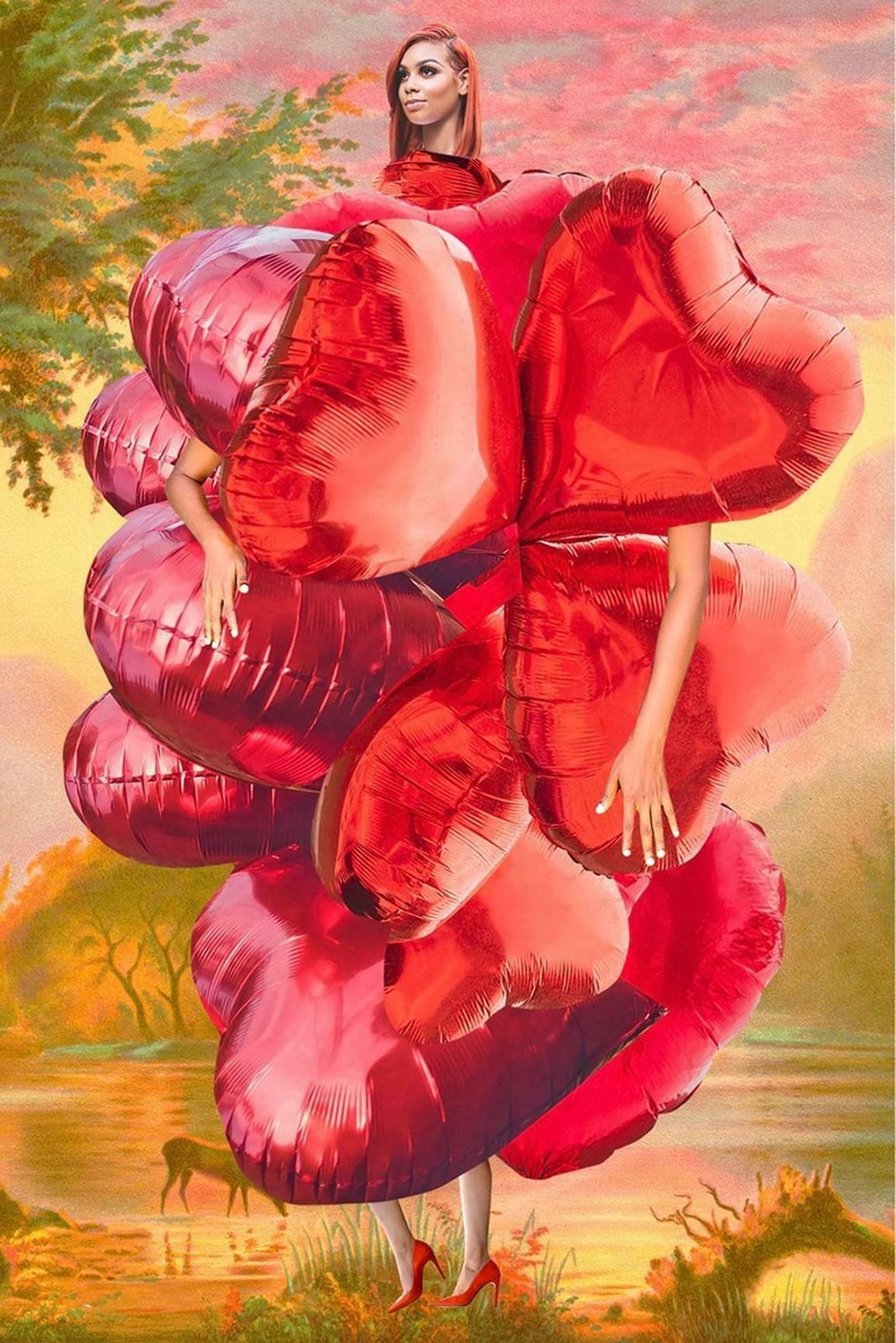 Johanna Goodman Plate 396 By Johanna Goodman   Valentine, Digital Print, Hearts, Balloons
