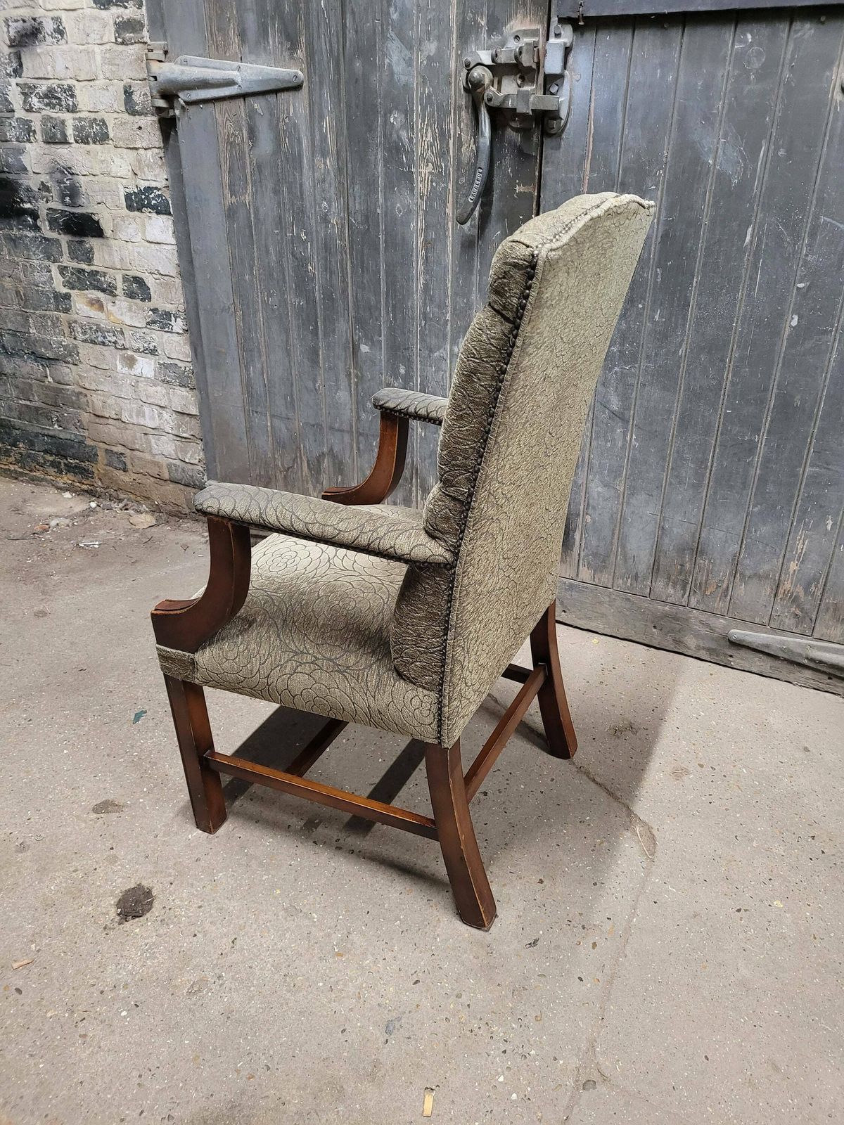 Antique Fabric Gainsborough Armchair Desk Chair photo vinterior