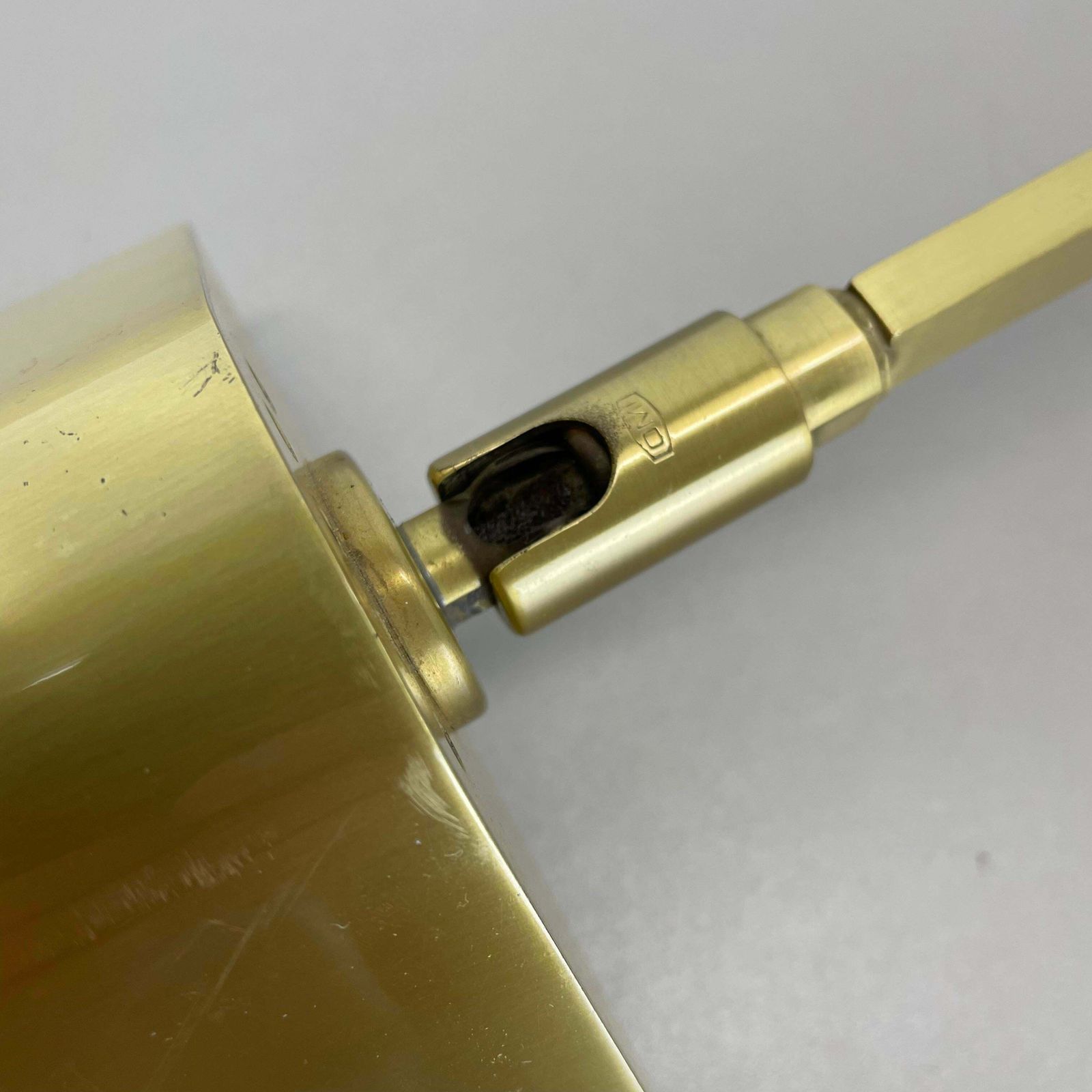 Large 77cm Stilnovo Style Omi Swing Arm Brass Acryl Glass Wall Light Italy 1970s photo vintage
