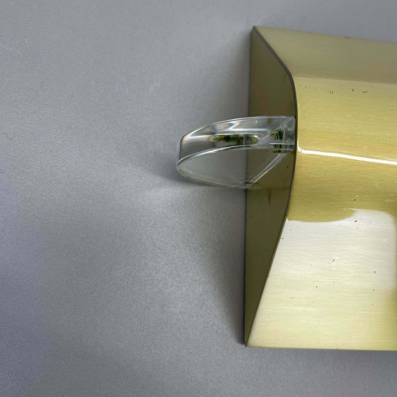photo furniture Large 77cm Stilnovo Style Omi Swing Arm Brass Acryl Glass Wall Light Italy 1970s