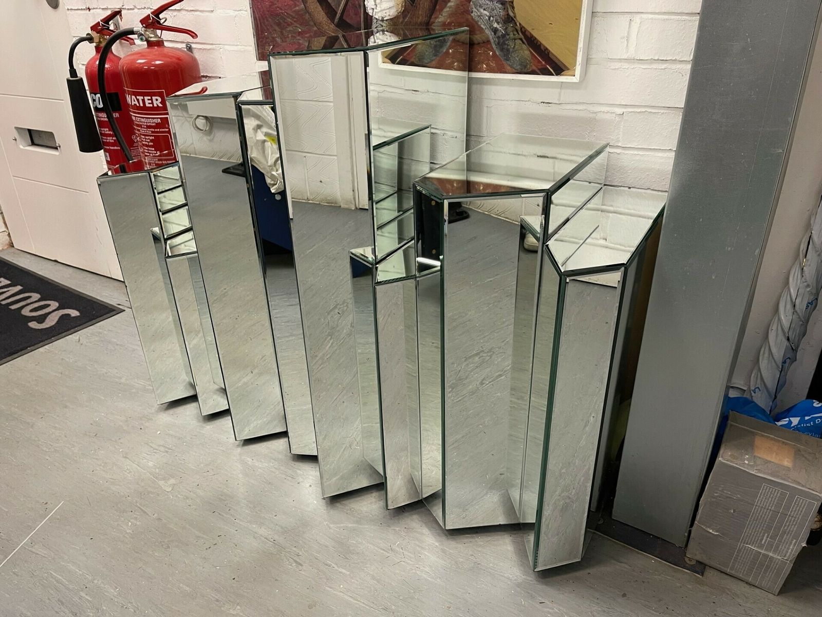 Mirrored Geometric Table