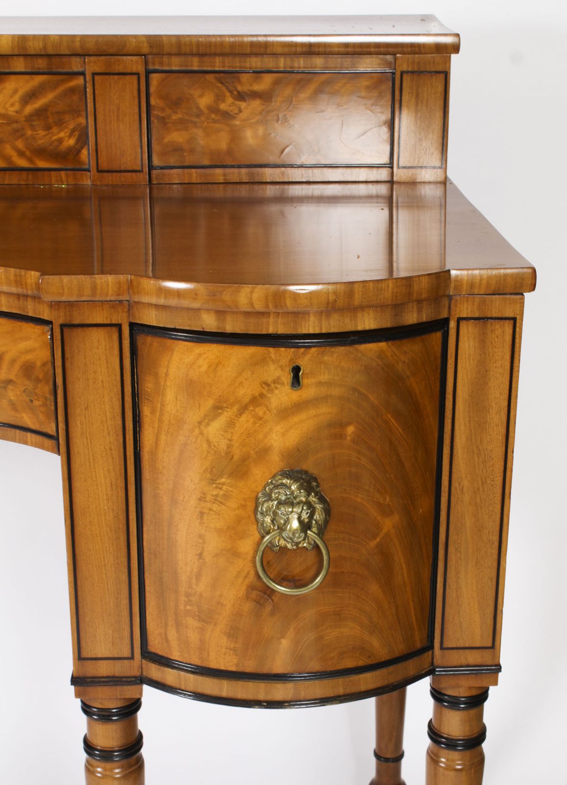 Antique George III Scottish Flame Mahogany Sideboard 19th Century photo vintage