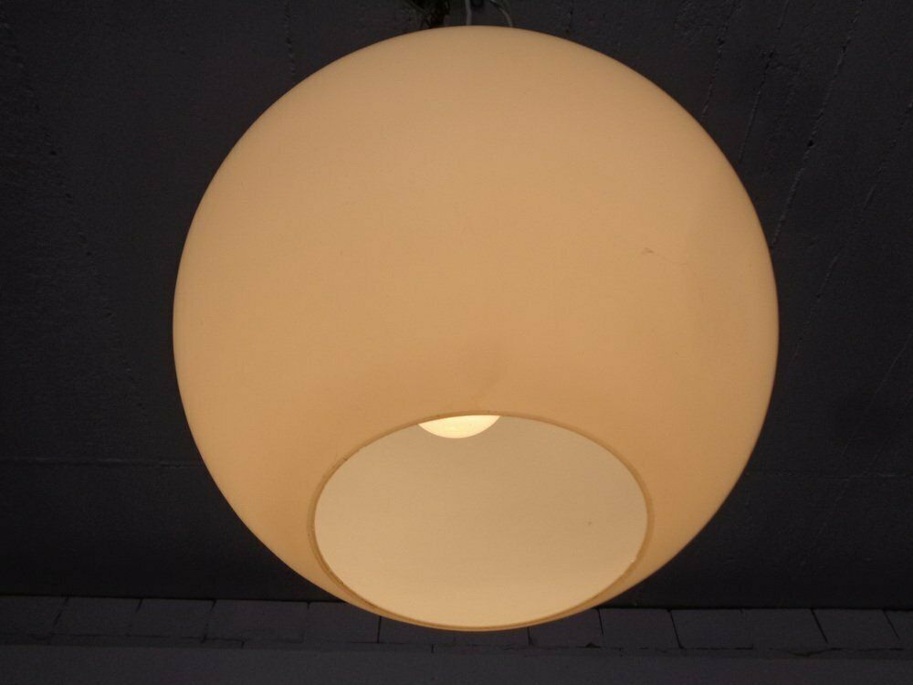 photo for sale Opaline Glass Satellite Pendant Lamps By Vilhelm Wohlert For Louis Poulsen, 1960s, Set Of 2